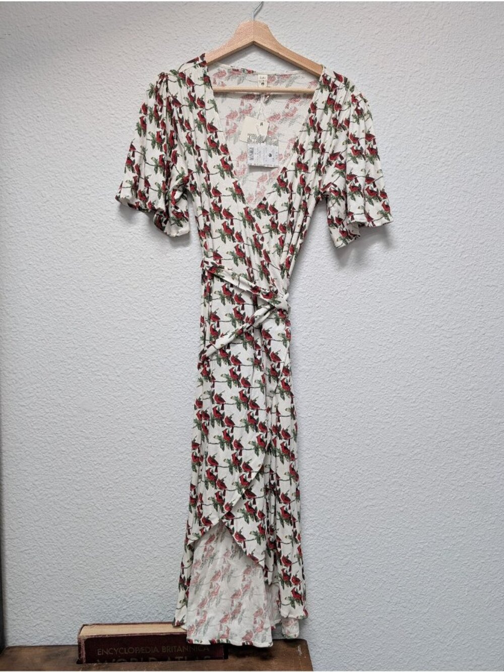 Kate Quinn Organic Cotton Women's Wrap Dress Little Cardinal XS Christmas